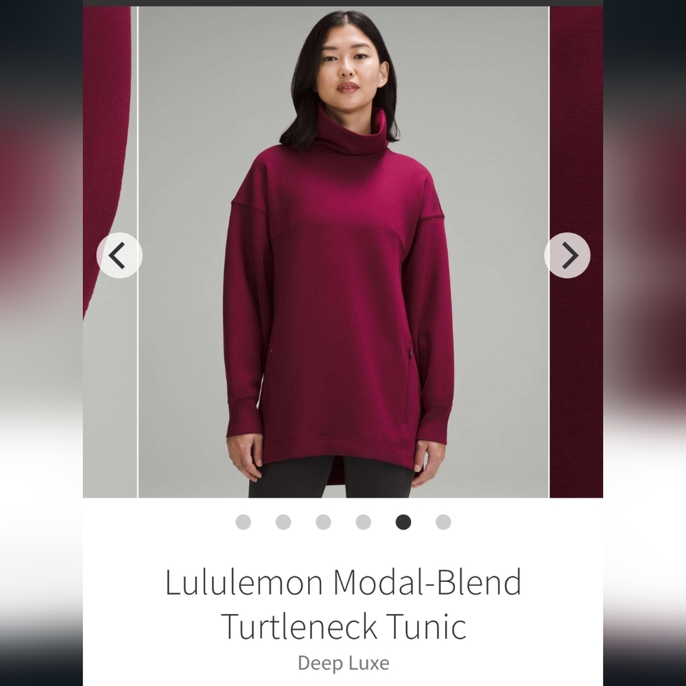 NWT Lululemon sz. 6 Modal-Blend Turtleneck Tunic Deep Luxe